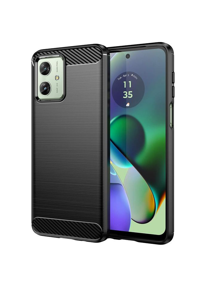 Чохол Carbon Fiber для Motorola Moto G54 / G54 Power Black Lenuo (366017480)