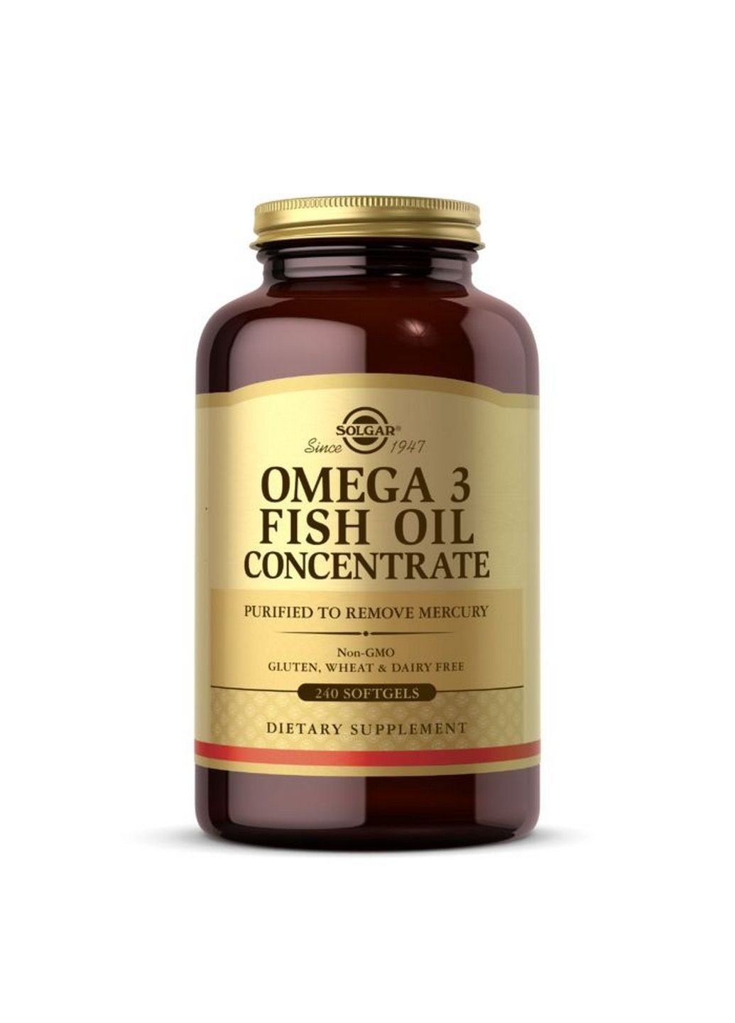 Жирные кислоты Omega 3 Fish Oil Concentrate, 240 капсул Solgar (293338062)