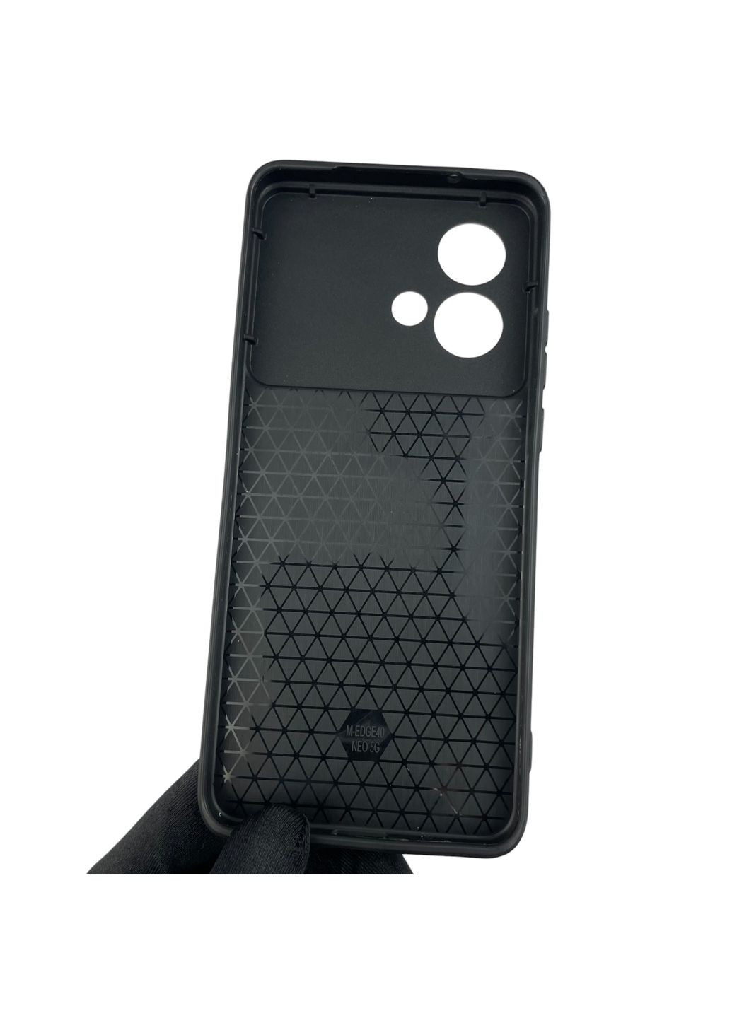 Чохол для Edge 40 Neo (PAYH0006RS) броньований з кільцем зі шторкою на камеру на моторола едж 40 нео темно-синій rg1 Motorola (366020306)