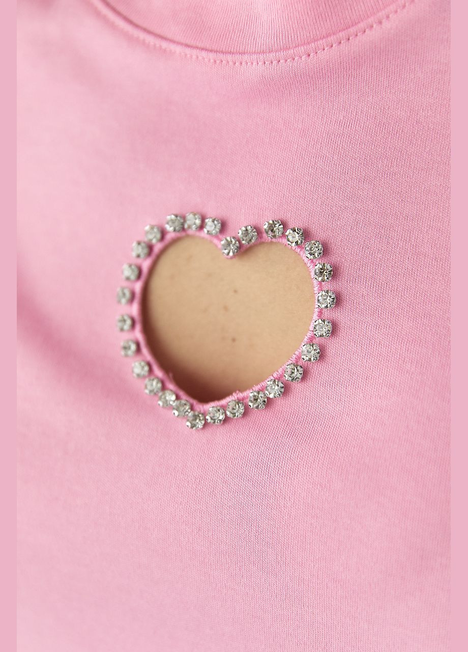Футболка с вырезом в форме сердца Lurex - (327705797)