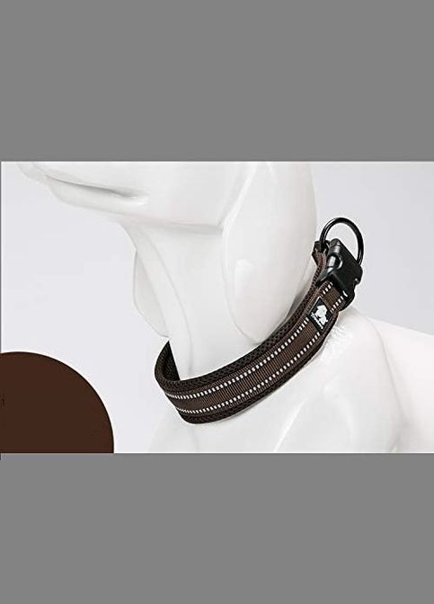 Нашийник для собак TLC5011, світловідбиваючий для середніх і великих порід собак, Коричневий L Truelove (299915362)