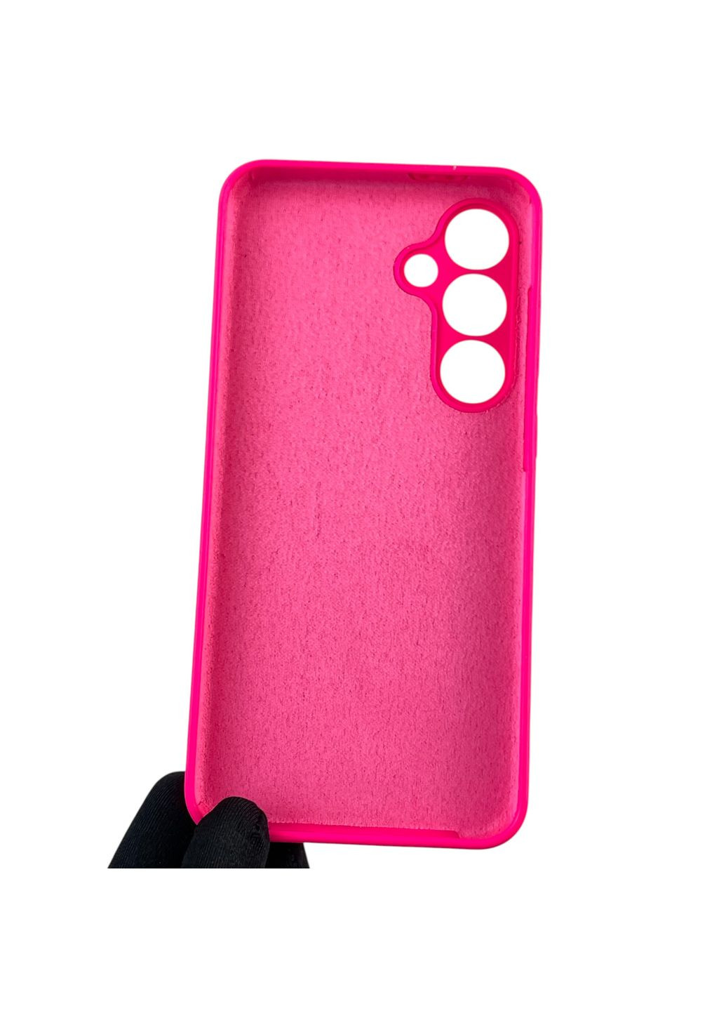 Чохол для Galaxy S24 FE (SM-S721B) силіконовий з мікрофіброю нековзний на самсунг с24 фе малиновий Samsung (366389421)