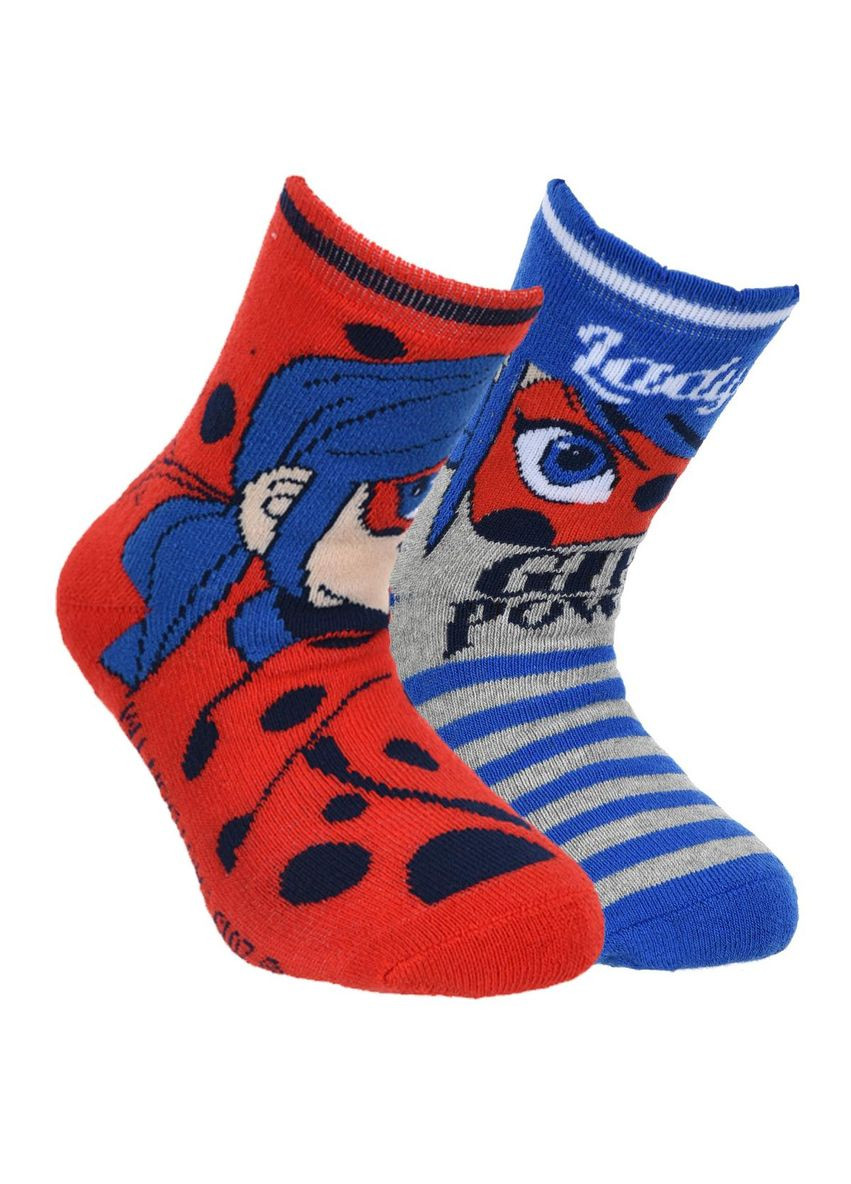 Шкарпетки махрові 2 пари Miraculous Ladybug (Леді Баг и Супер-Кот) HS07411 EU Disney шкарпетки 2 шт. (292253172)