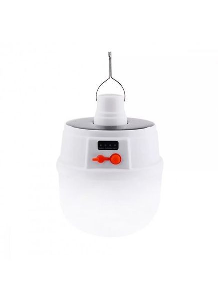 Кемпинговая LED лампа 5 режимов до 8 часов аккумуляторный переносной фонарь с солнечной панелью BL-2025 White X-Balog (350349023)