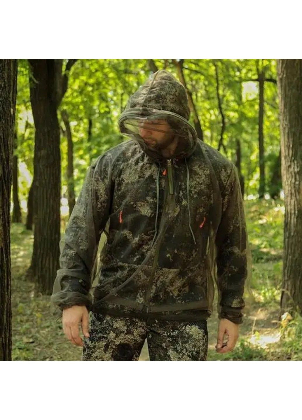 Анорак антимоскитный Mosquito 3.0 Защита от насекомых (комаров, клещей, мошек) сетчатый (Оливковый) No Brand (332637561)