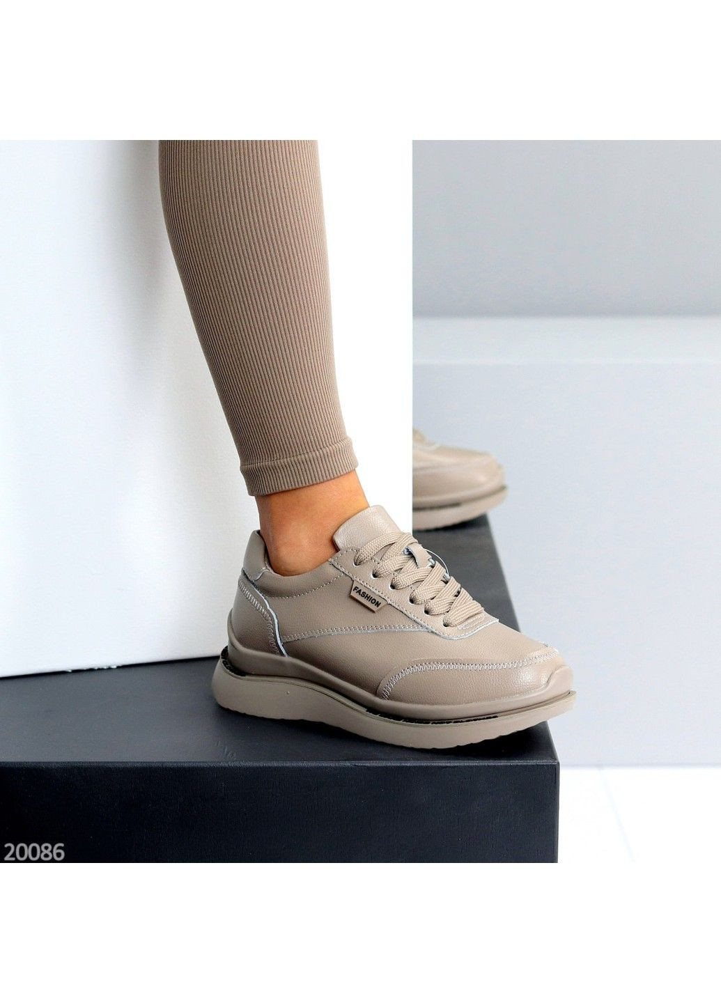 279 Кросовки Кожаные Бежевые KDSL бежевые демисезоны (316354796)