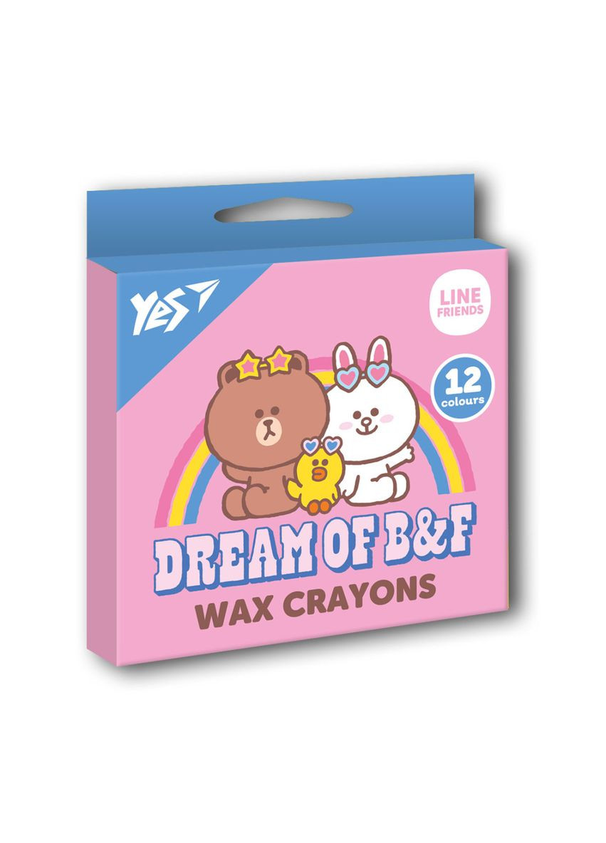 Набор цветных восковых карандашей Line Friends 590141 12 цветов Yes (364767628)