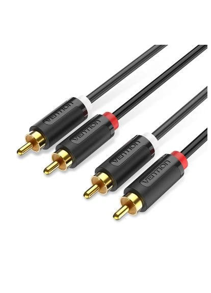 Кабель мультимедійний 2xRCA M to 2xRCA M 1.5m black (BCMBG) Vention (396871352)