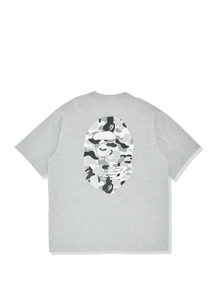 Футболка рожева Bape A Bathing Ape x New Balance Ape Head Relaxed Fit Grey Tee Unisex - (356677653)