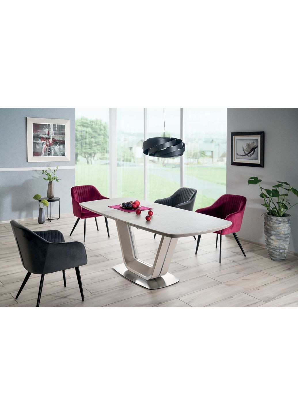 Стіл обідній Armani Ceramic 160(220)х90 Сірий ARMANISZ160 Signal (372178759)