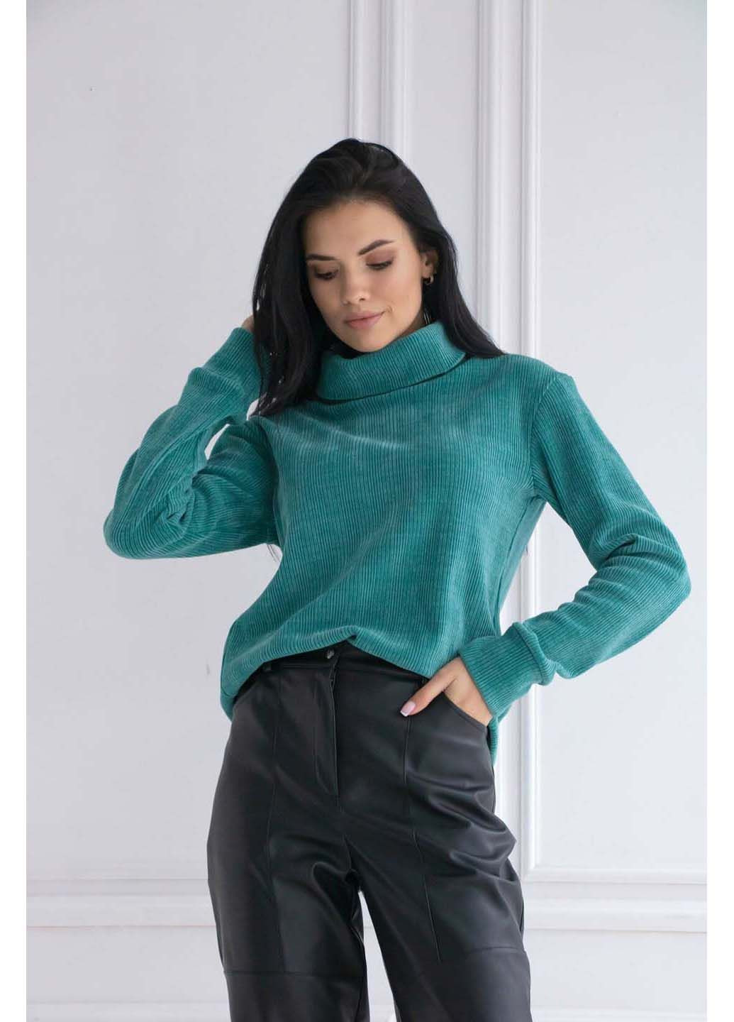 Светло-зеленый свитшот Ри Мари однотонный (316605232)