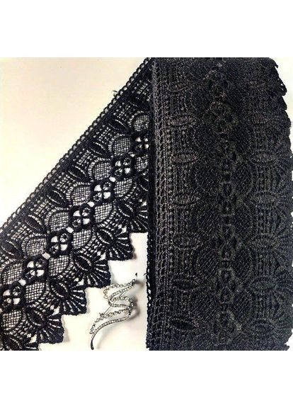 Кружево макраме 12 см (13 м) цвет-черный (40-L0370-3) Plus-plus (352747157)