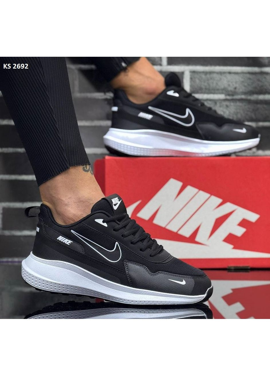 Черные демисезонные кроссовки мужские nike black найк черные No Brand