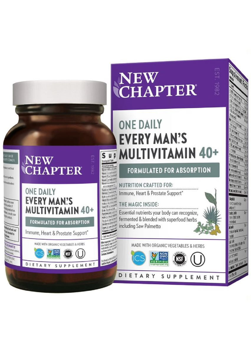 Ежедневные Мультивитамины Для Мужчин 40+, Every Man's,, 24 Таблетки New Chapter (326055391)