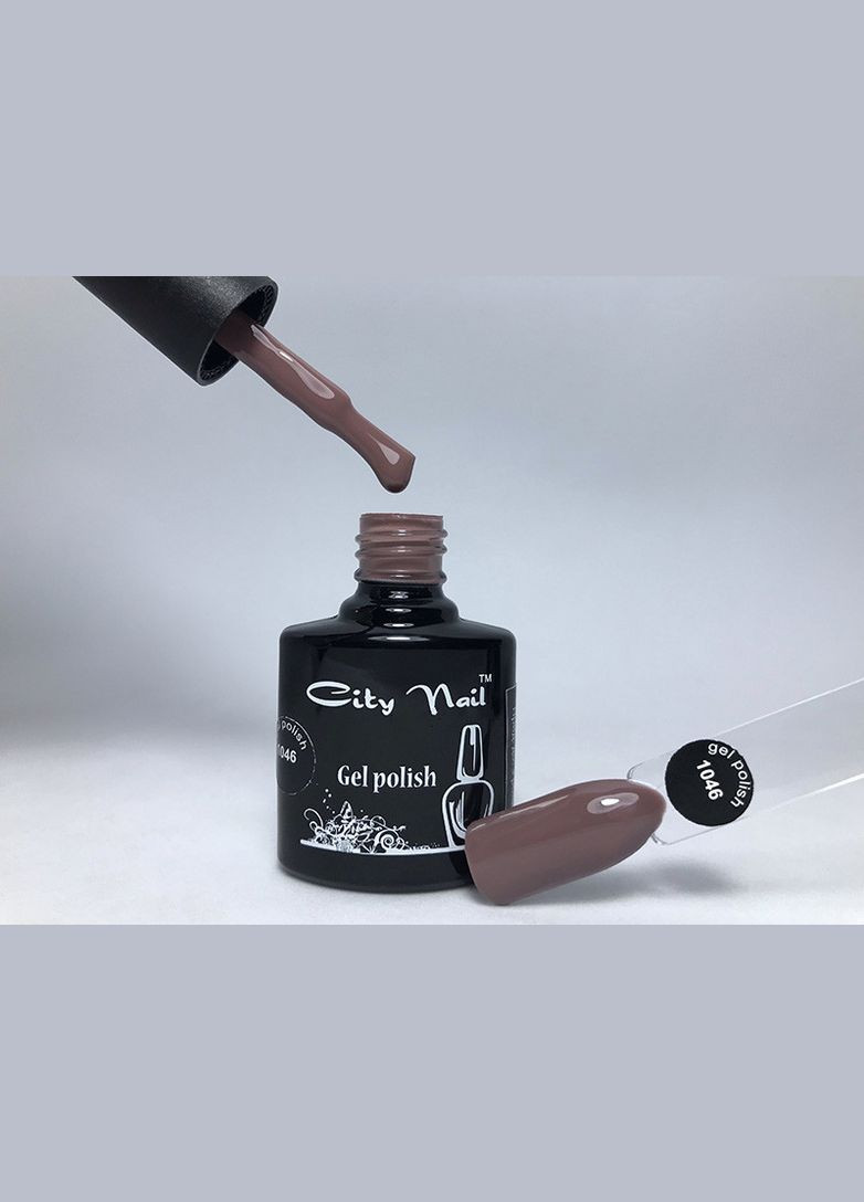 Гель-лак CityNail 1046 кофейный (светло шоколадный) - Шоколадный цвет гель-лака Коричневые гель-лаки 10 City Nail (342375948)