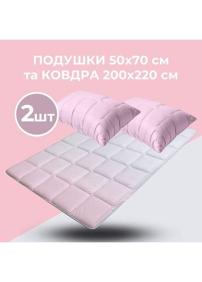 Набір ковдра з подушками WomenTime штучний пух 200x220 + 50x70 (2 шт.) євро IDEIA (370034586)