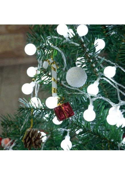 Гірлянда Матові Кульки 100 LED 6,8 м,11 мм, білий провід білий LTL (299314451)