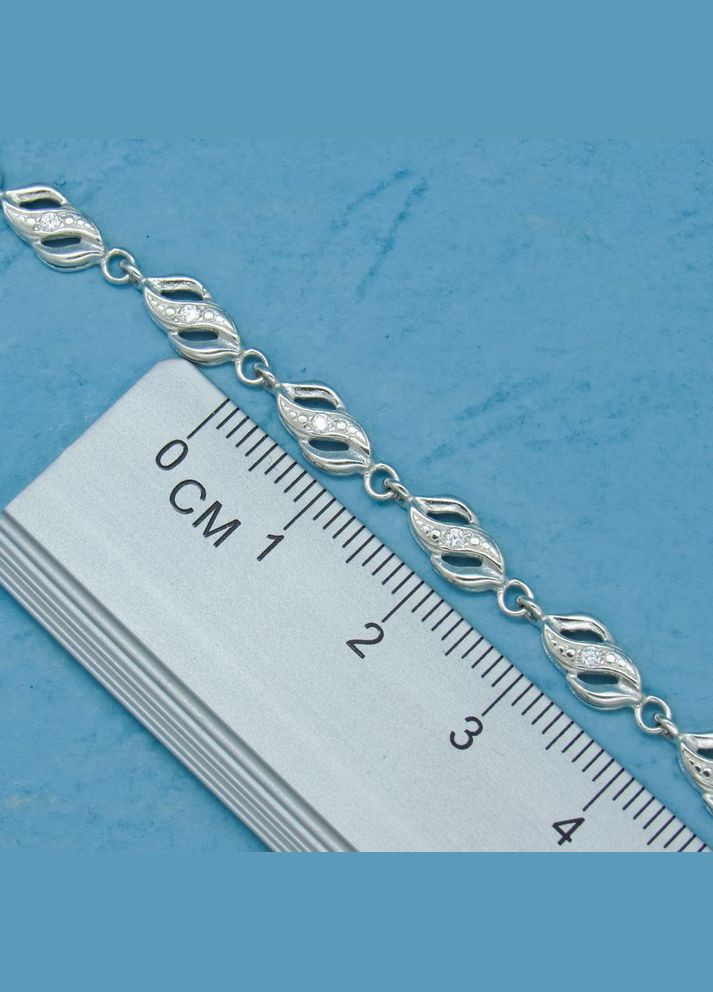 Срібний браслет з фіанітами "Краса" No Brand (350667136)