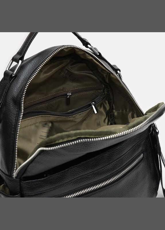 Рюкзак женский кожаный сумка через плечо K12108bl Черный Keizer (301871478)