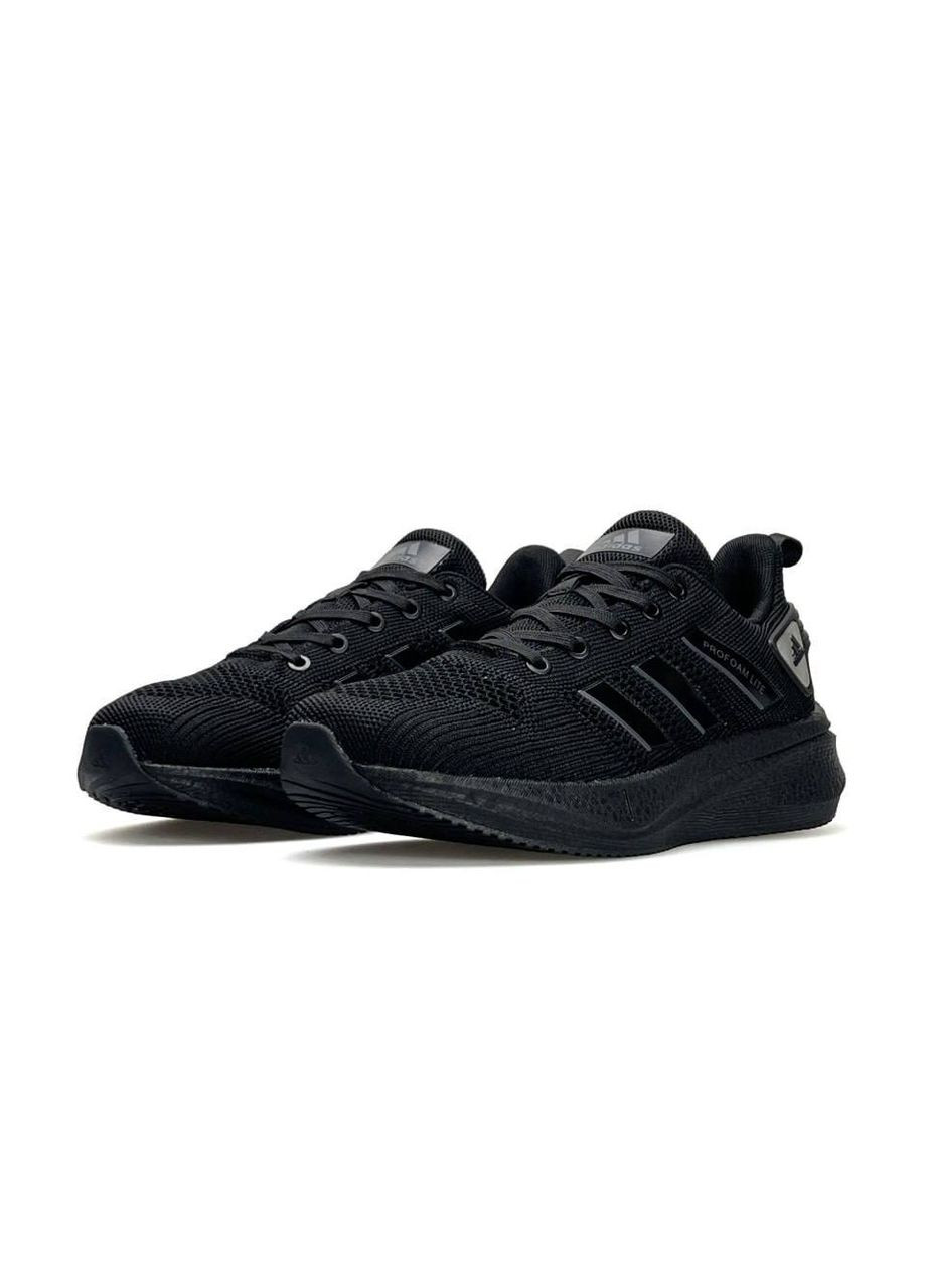 Черные демисезонные кроссовки мужские adidas all black No Brand Profoam Lite
