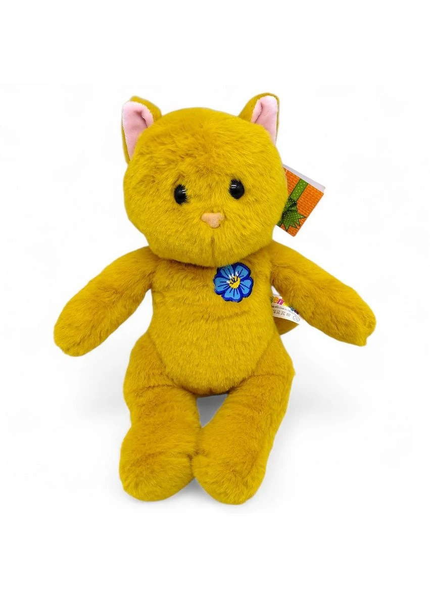 Мягкая игрушка Котенок с голубым цветком 29 см Копиця (391547913)