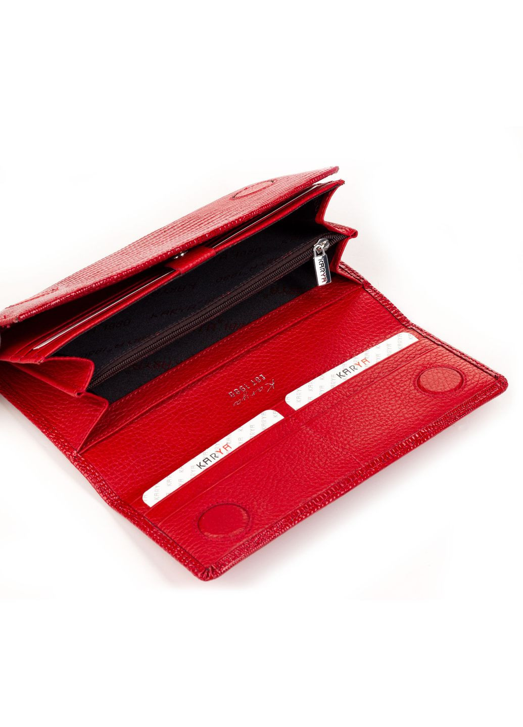 Большой женский кошелек 1146-074 из натуральной лаковой кожи Karya (261481632)