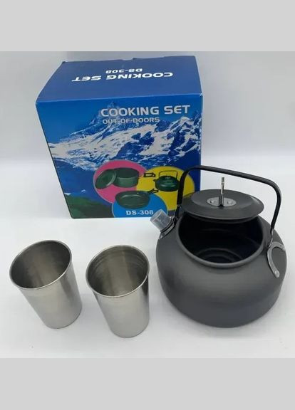 Набір посуду кемпінговий DS-308 алюміній No Brand (305003436)