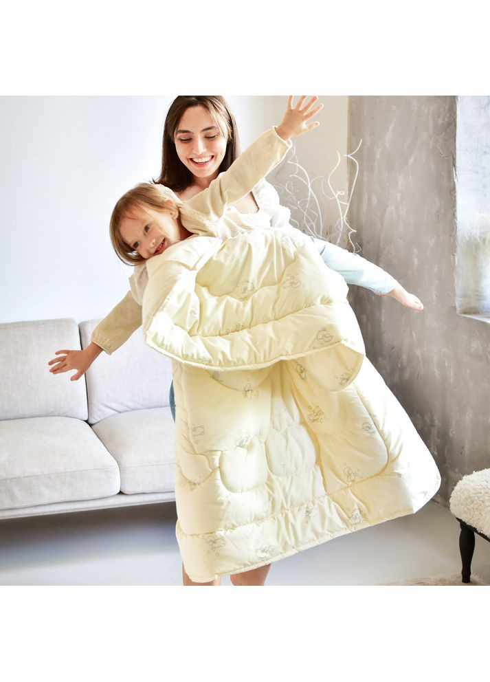 Набор детский зимний в кроватку шерстяное одеяло 100х135 см и подушка 40х60 см теплый для детей PAPAELLA (362587199)