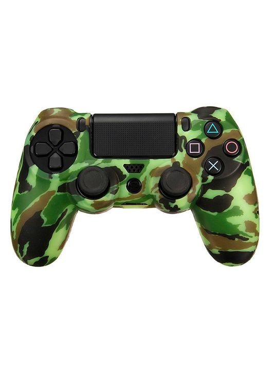 Силіконовий чохол для джойстика PS4 Dualshock 4 камуфляжний зелений IVYUEEN (298184002)