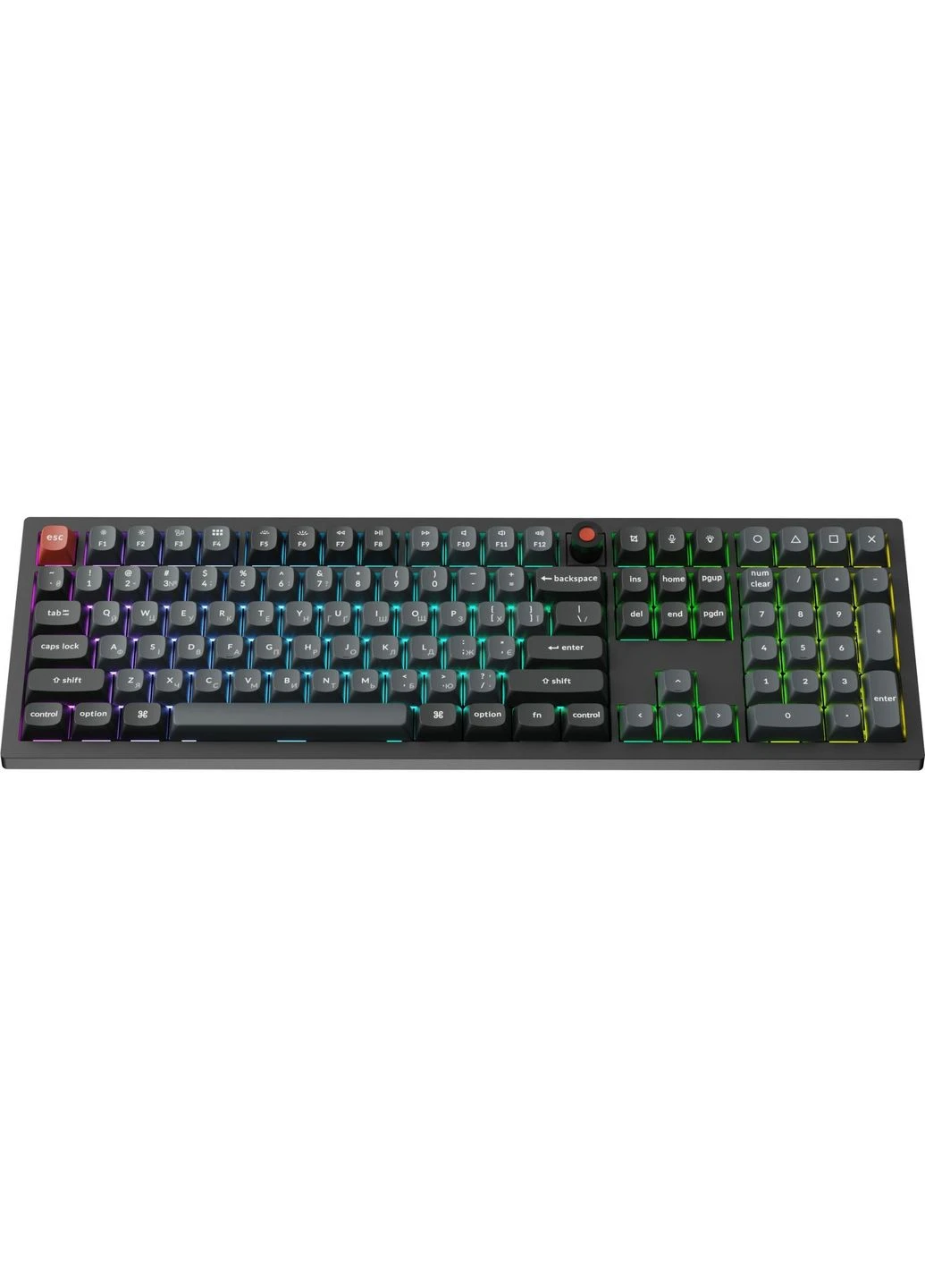 Клавіатура V6 8K Super Red Switch RGB USB UA Black (V6W-D1-UA) Keychron V6 8K Keychron Super Red Switch RGB USB UA Black (399996067)