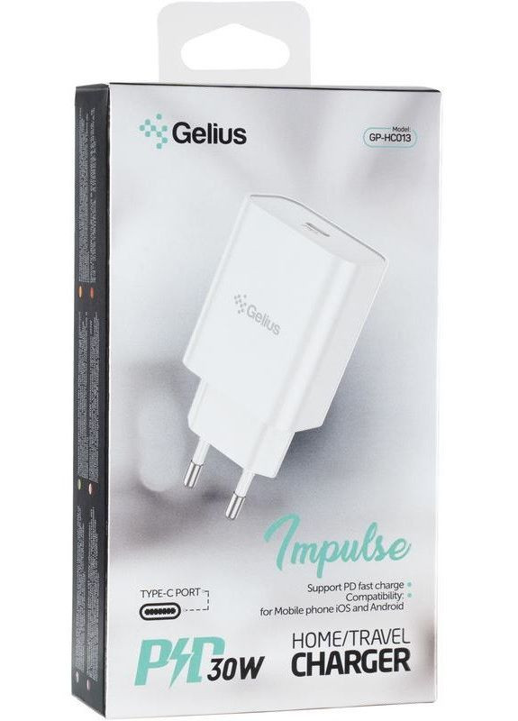 Зарядний пристрій швидке Pro Impulse PD30W GPHC013 Gelius (277233012)