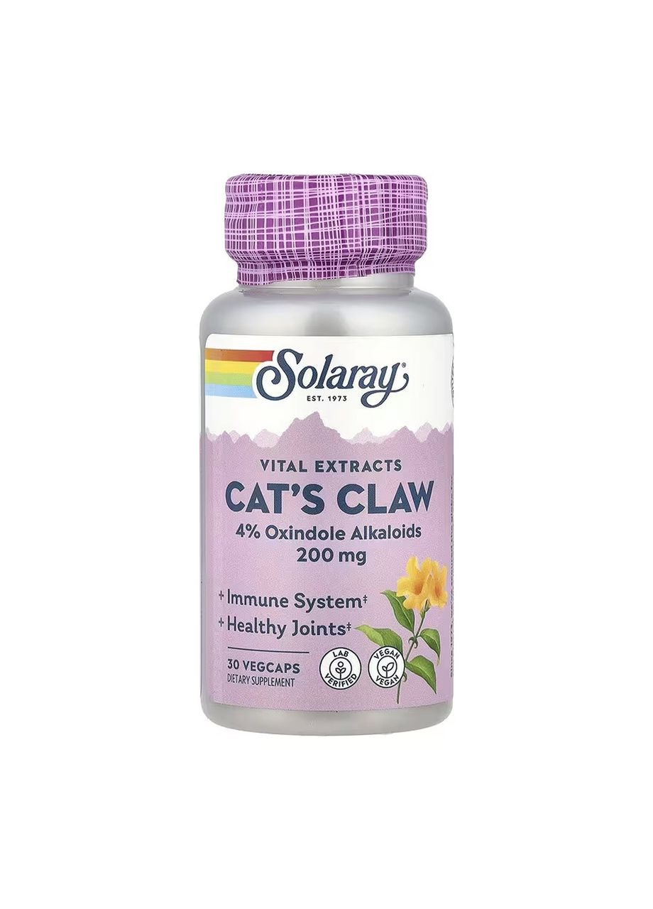 Cat's Claw 200 mg - 30 vcaps Solaray (369399599)