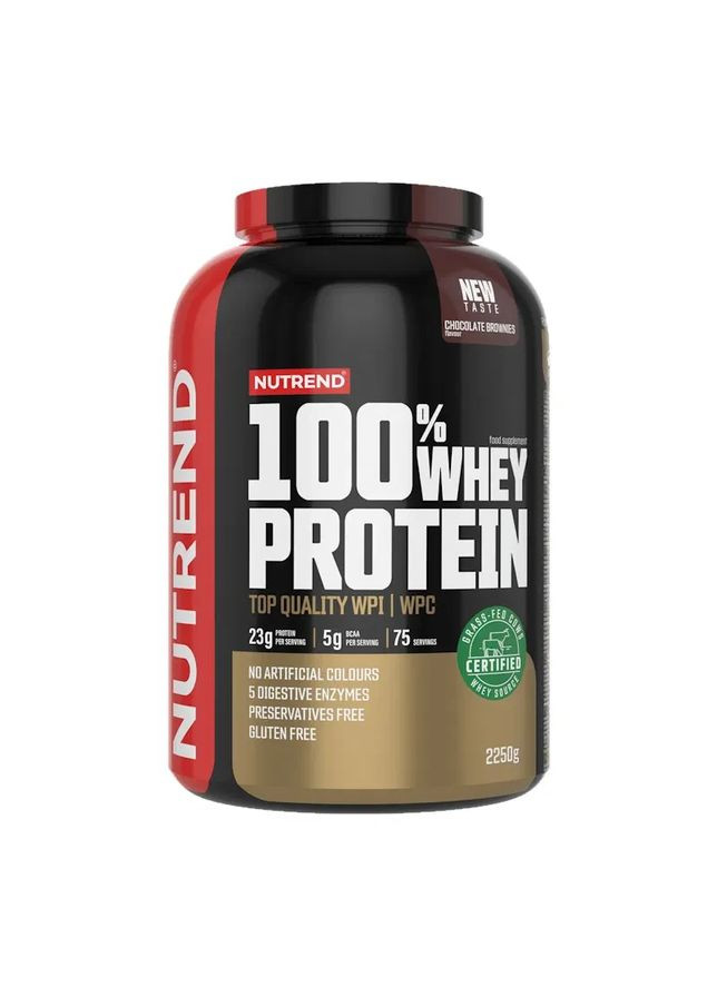 Сывороточный протеин 100% Whey Protein шоколадный брауни 2250 г Nutrend (361118066)