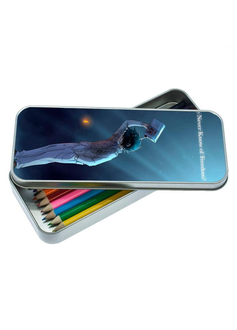 Пенал шкільний для хлопчика та дівчинки металевий Обіцяний Неверленд #004 7*18 см Silver No Brand (309157661)