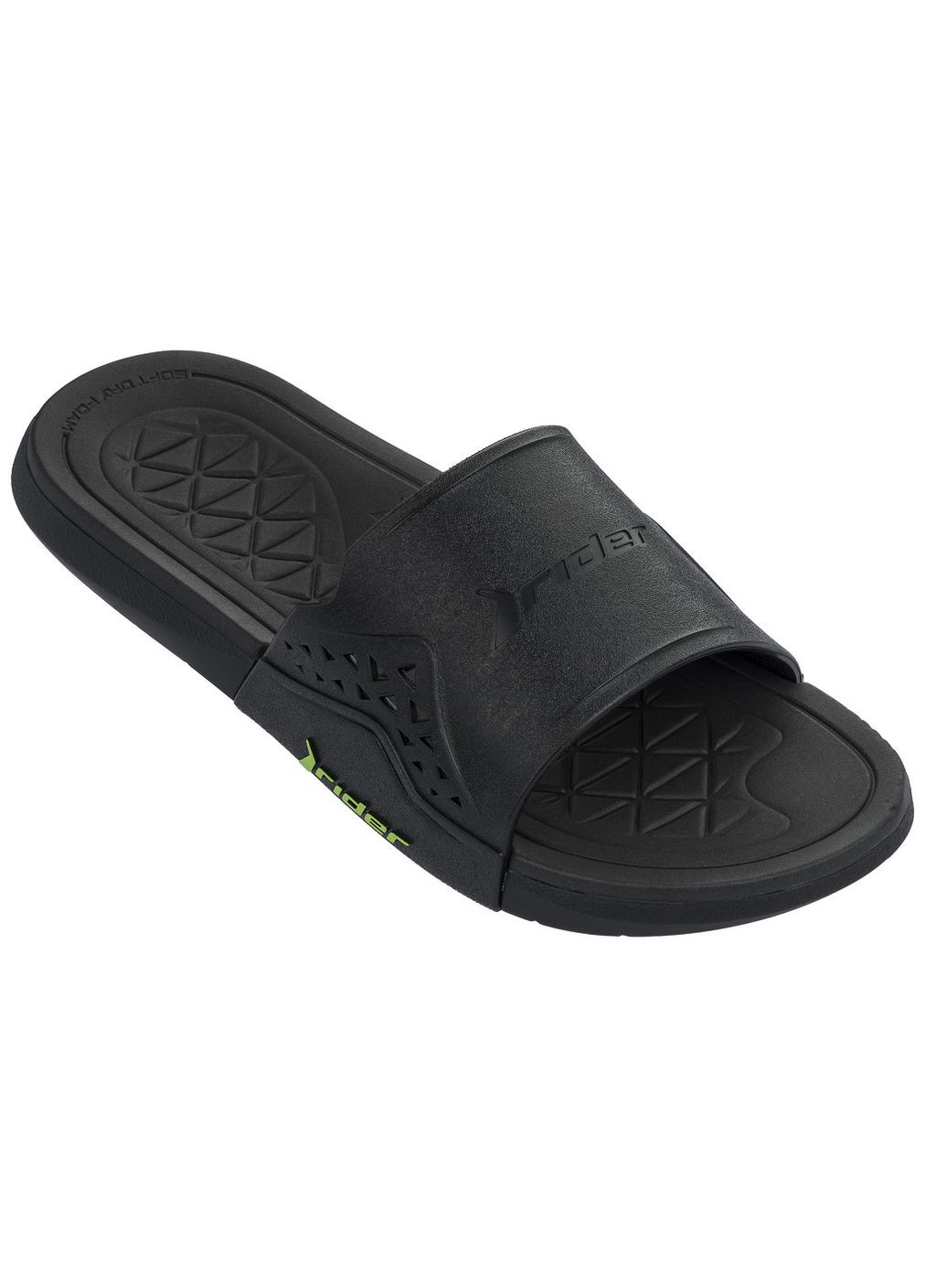 Черные шлепанцы мужские Rider