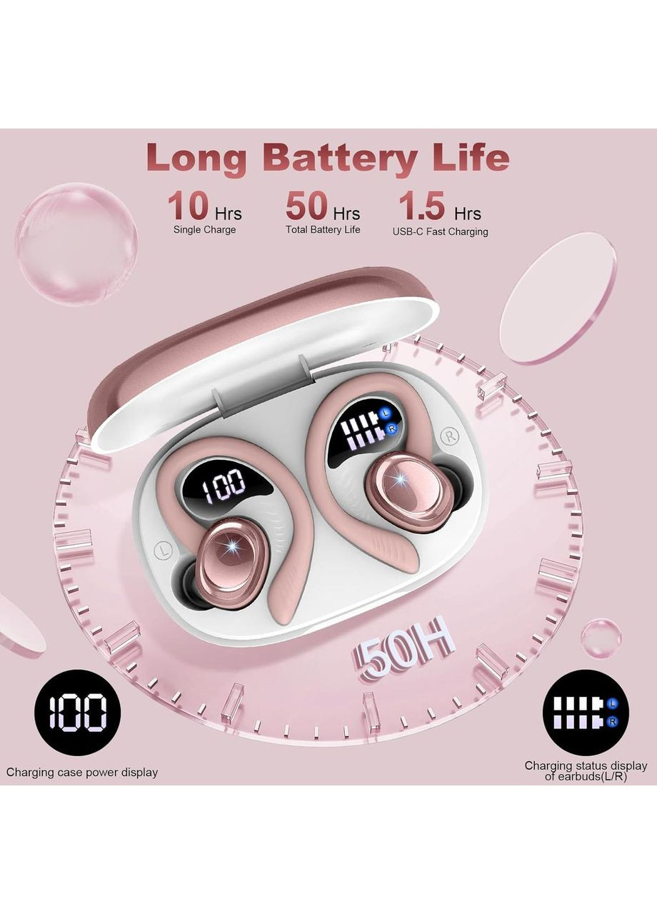 Беспроводные спортивные наушники S75 Bluetooth 5.4 50 часов IP7 водонепроницаемые No Brand (362706331)