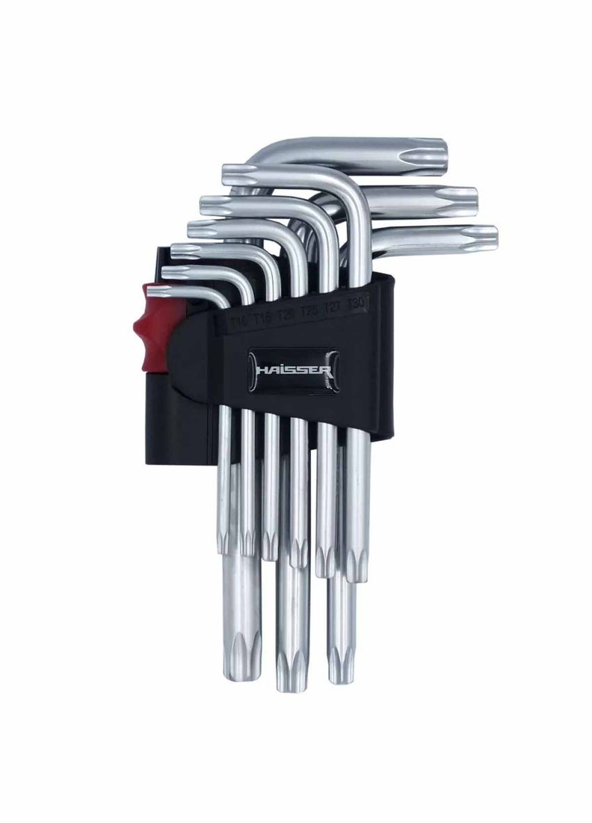 Набір Г-подібних ключів 48114 TORX T10-50 9 шт (102896) Haisser (317344657)