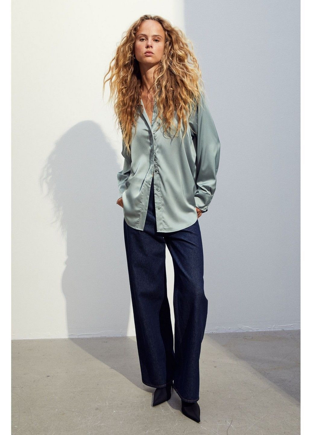 Светло-зеленая демисезонная блуза H&M