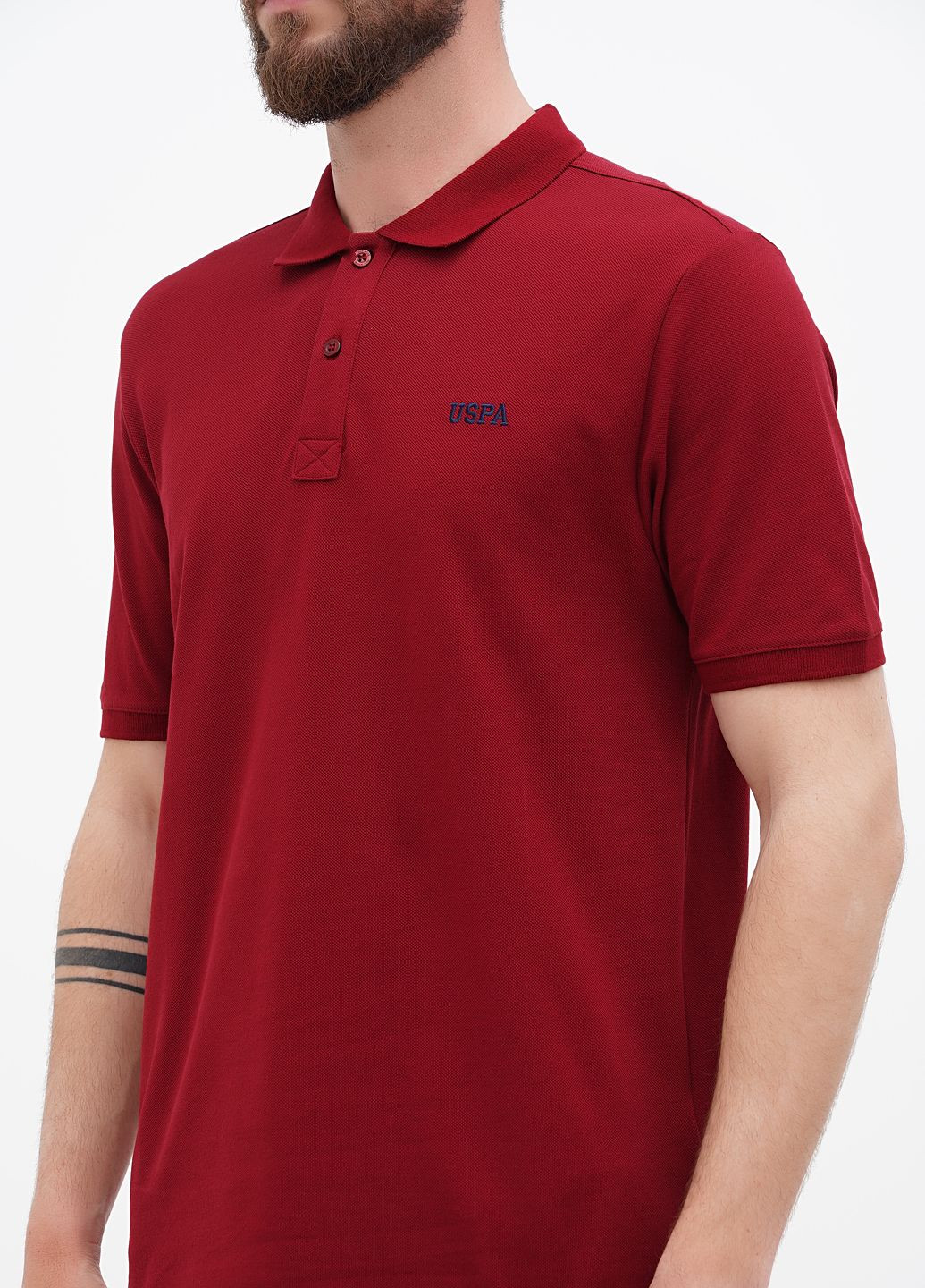 Бордовая футболка-футболка поло u.s. polo assn мужская для мужчин U.S. Polo Assn.