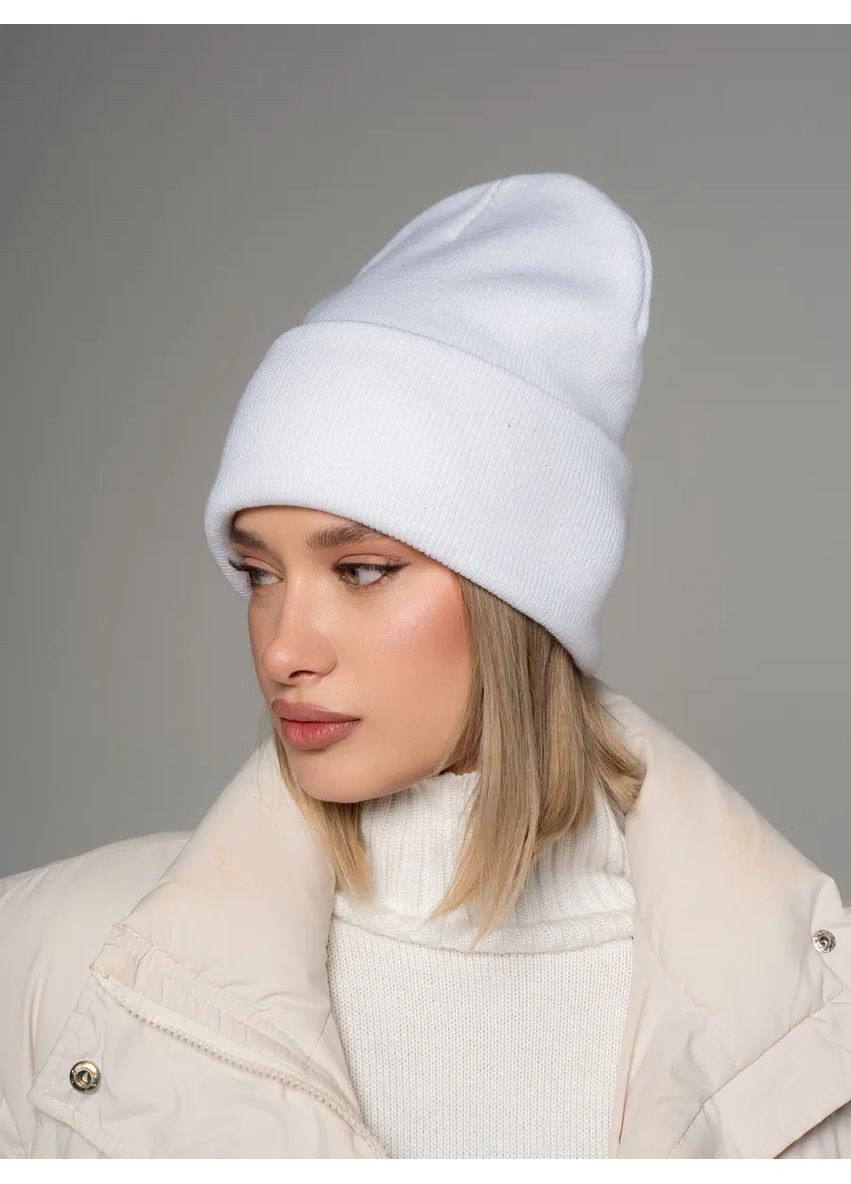 Молодежная двухслойная шапка бини лонг No Brand Шапка біні лонг лопата (362411537)