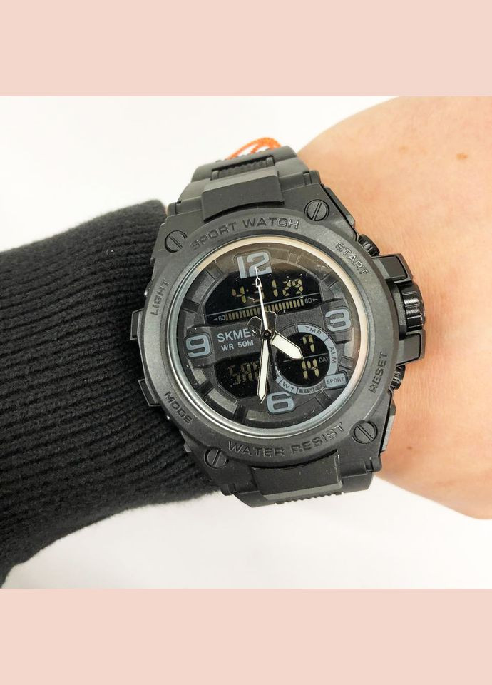 Годинник наручний чоловічий SKMEI 1452BK BLACK, водонепроникний чоловічий годинник. Колір: чорний No Brand (359474529)