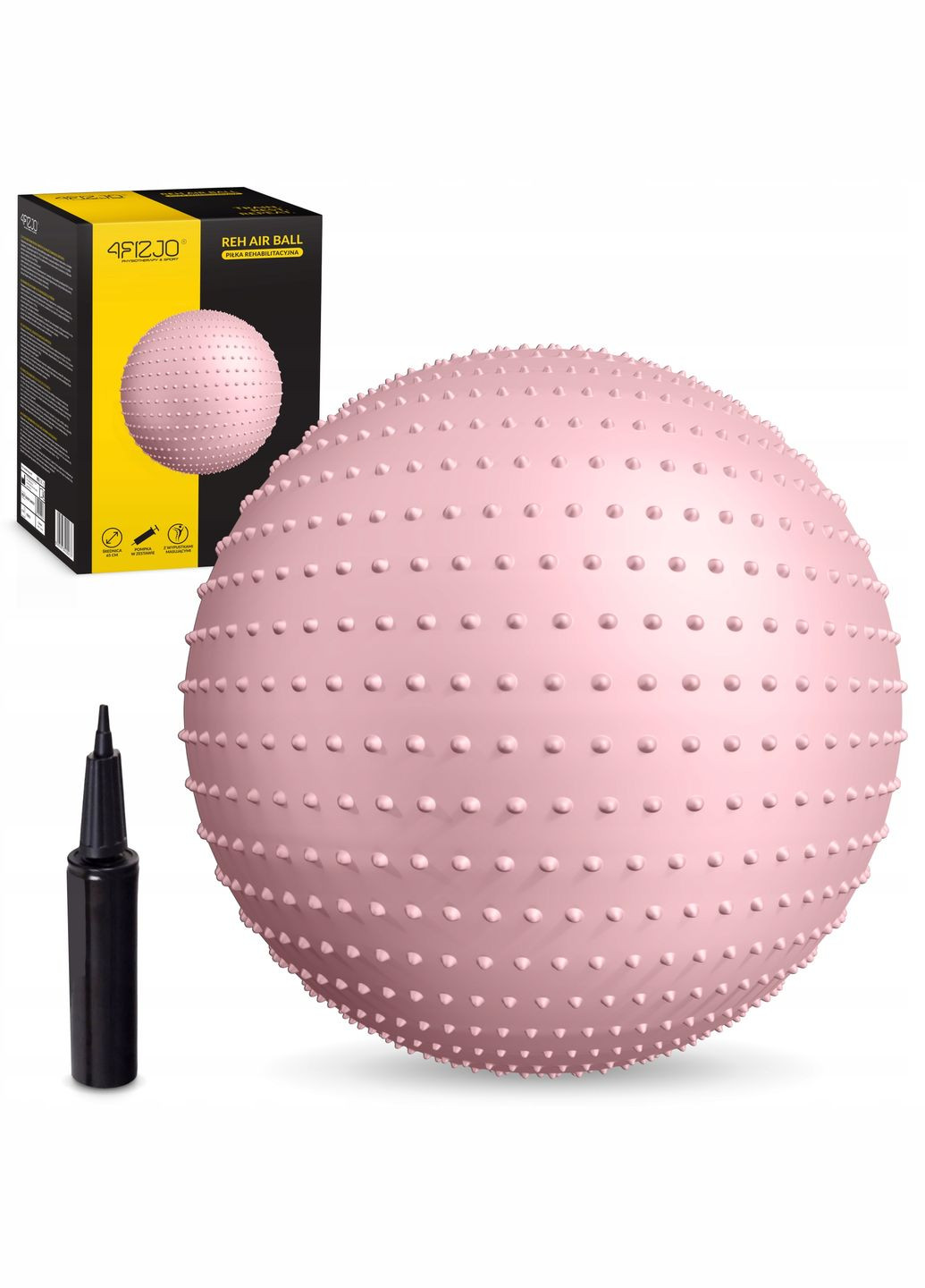 Мяч для фитнеса (фитбол) 65 см массажный Anti-Burst Pink () 4FIZJO P-5905973400220 (345714805)