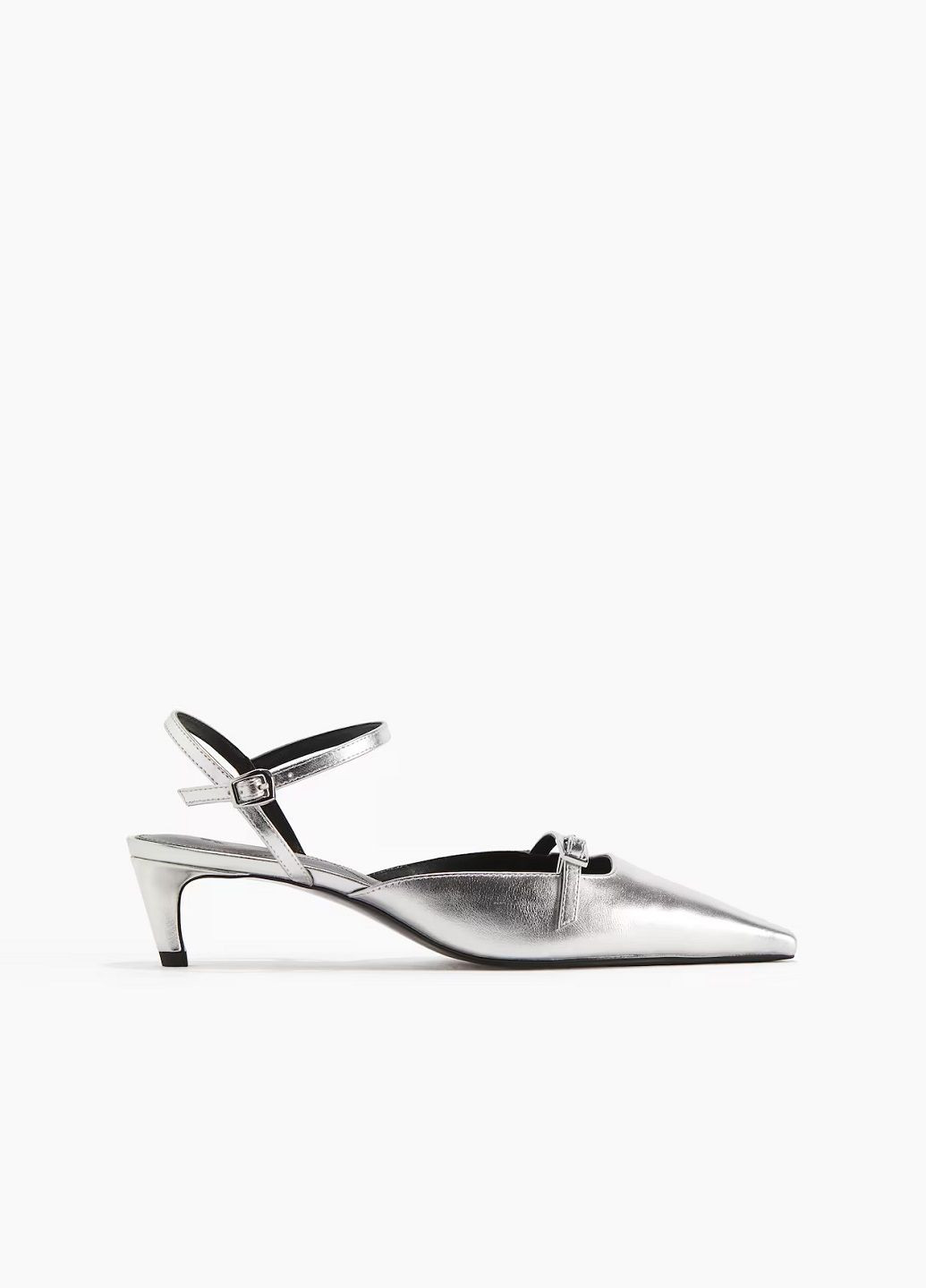 H&M Туфли срібний з штучна шкіра, швеція — демісезон (351260427)