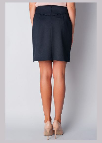 Синяя офисная синяя мини-юбка женская со шлицами ю77 2 Льва