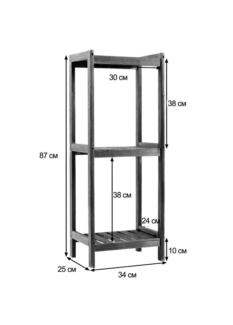Стелаж кухонний з дерева Мальтарі мокко (СТА-003210) No Brand (327850022)