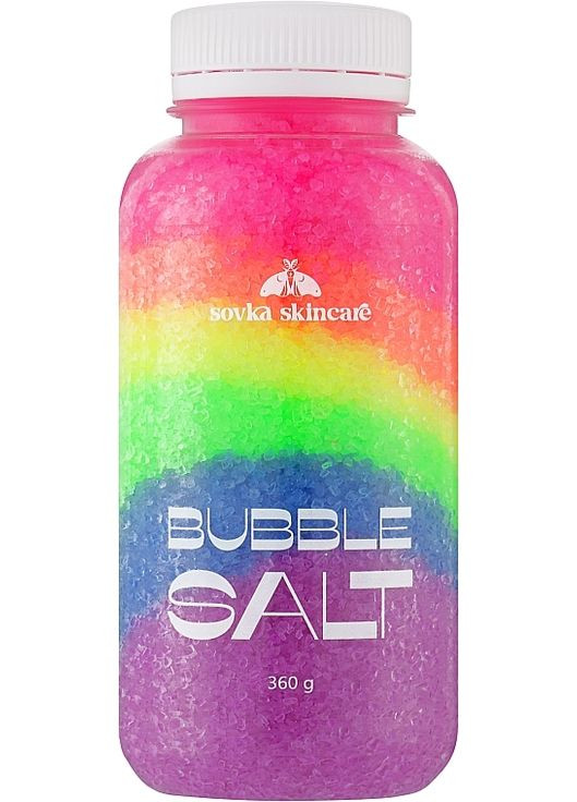 Пінна сіль для ванни "Фруктова веселка" Bubble Salt Friut Rainbow 360g (1237776-31020478) Sovka Skincare (368619737)