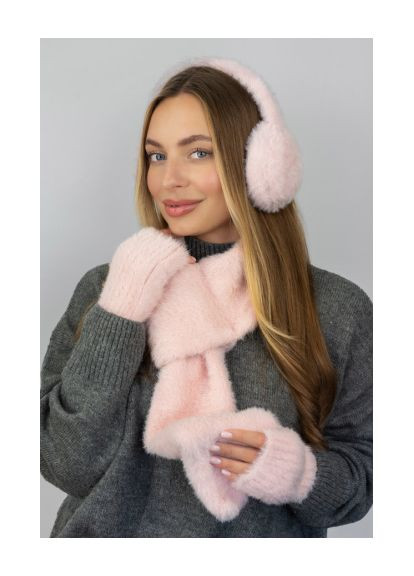 Жіночий комплект «Фло», навушники, шарф та мітенки Braxton (370279067)