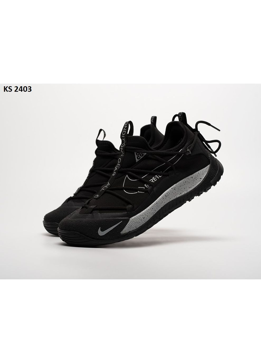 Черные демисезонные кроссовки мужские nike acg art terra antarktik low black gray найк асж No Brand