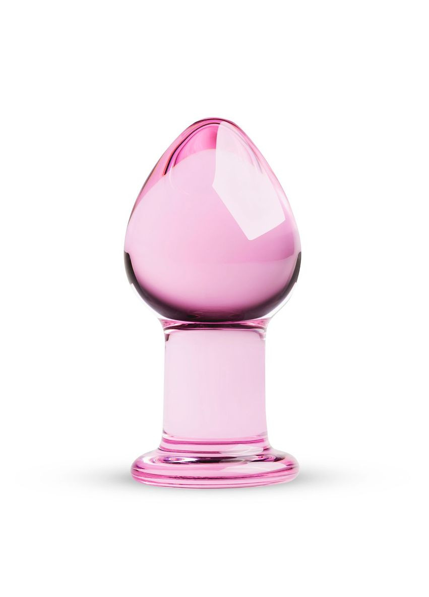 Рожева анальна пробка зі скла Pink Glass Buttplug No. 27 - CherryLove Gildo (282676199)