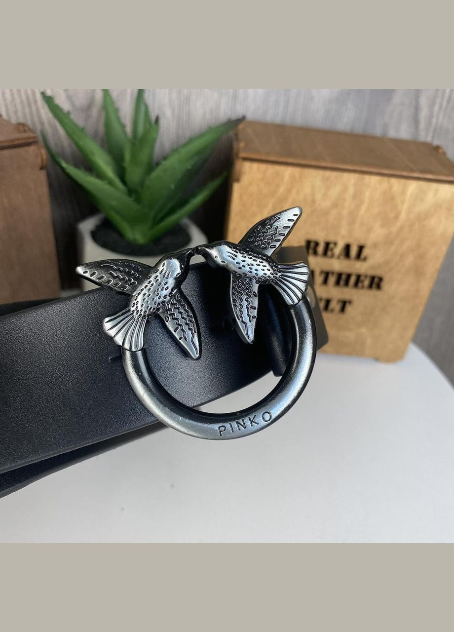 Подарочный набор женская сумочка клатч с птичками Пинко + женский кожаный ремень Pinko 2 в 1 комплект No Brand (334730505)